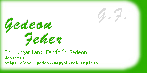 gedeon feher business card